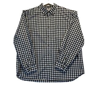 Carhart Men's Button Down Shirt‎ Size 2X Black Plaid Staple Work Shirt Classic